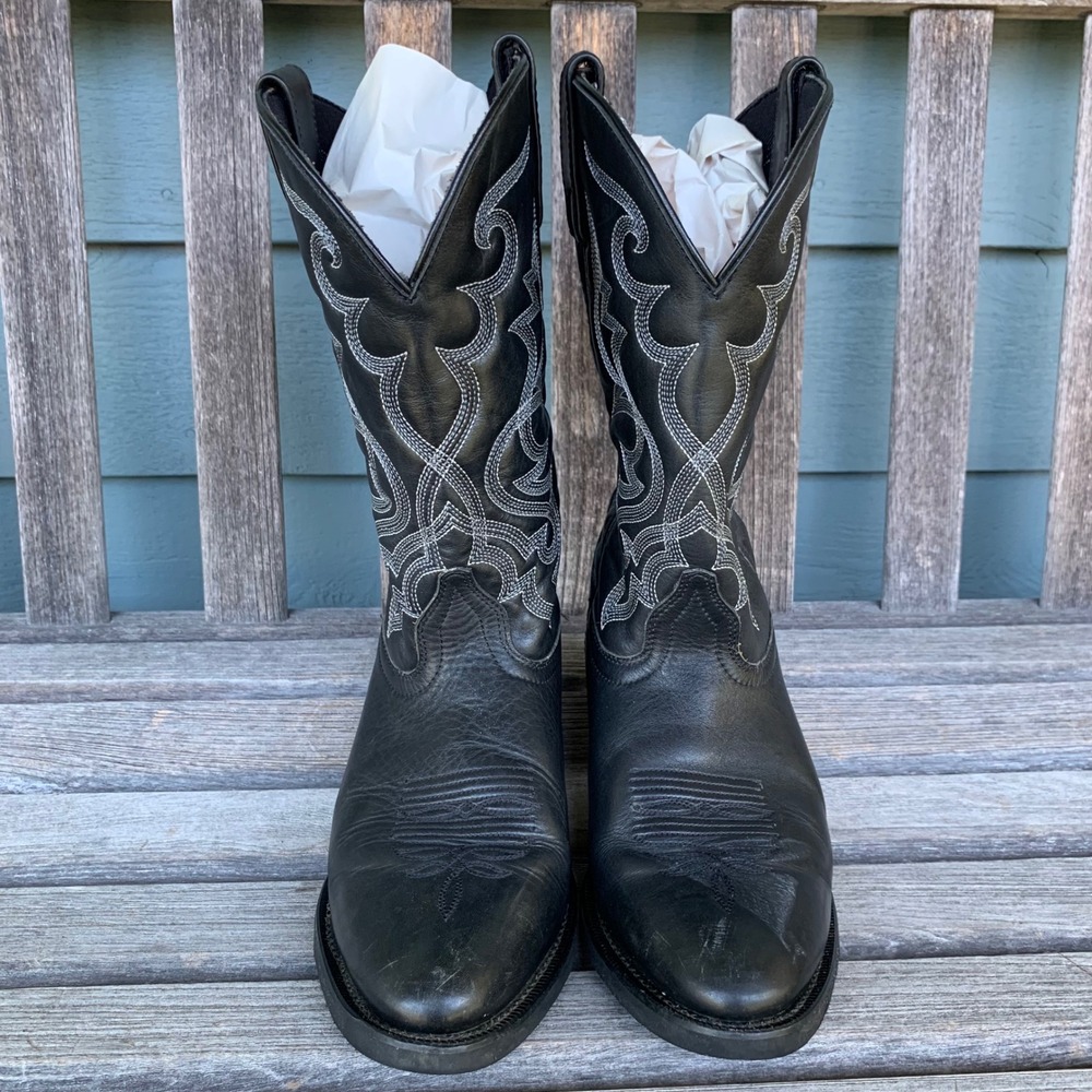 Laredo Womens 10 M Maddie Black Leather Western Cowgirl Boots 51110 - Picture 2 of 13